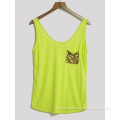 Summer Fluorescence Color Modal Vest with Pocket, T-Shirt